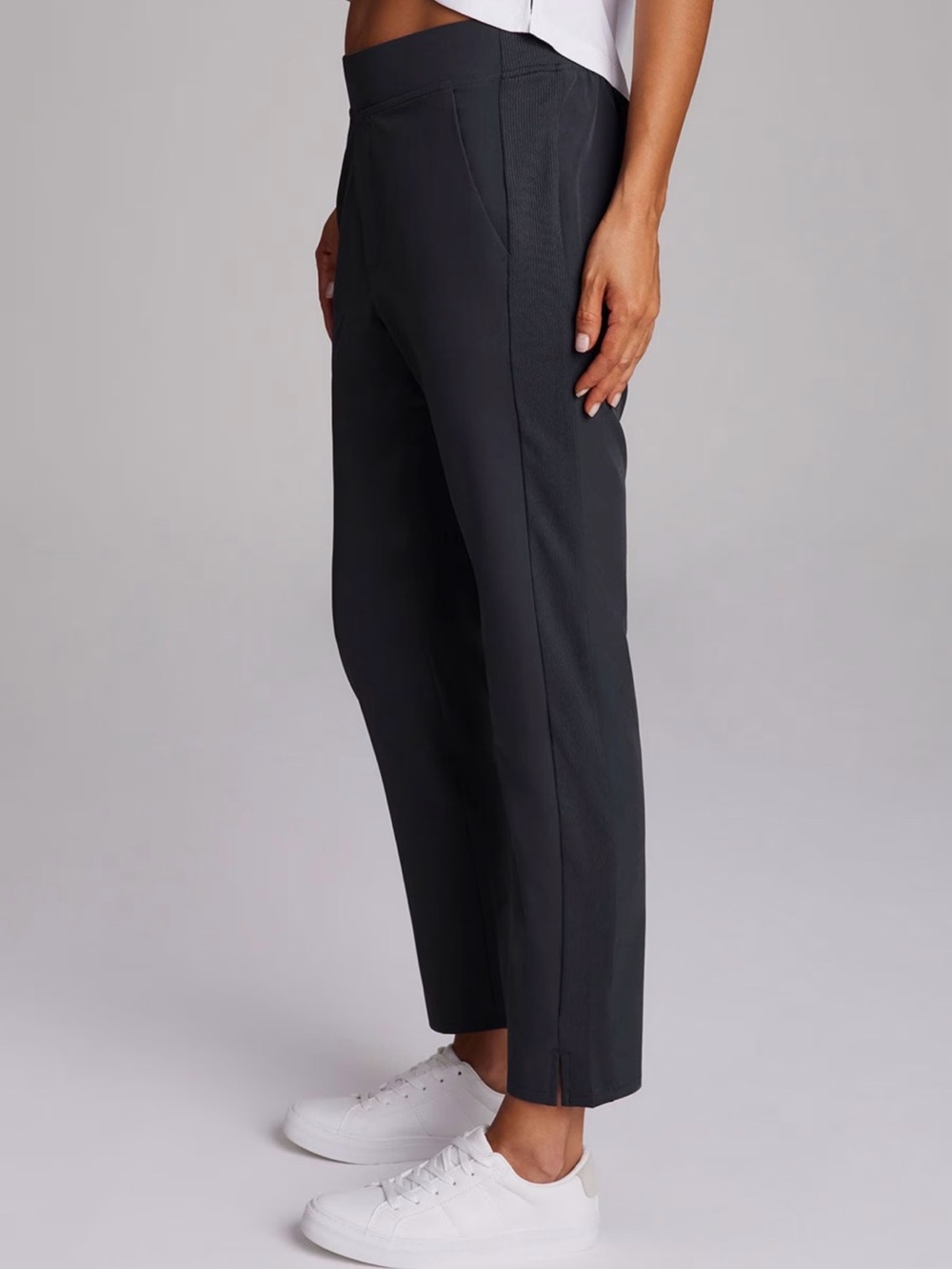 RBX city stretch everyday ribbed ankle pant-charcoal